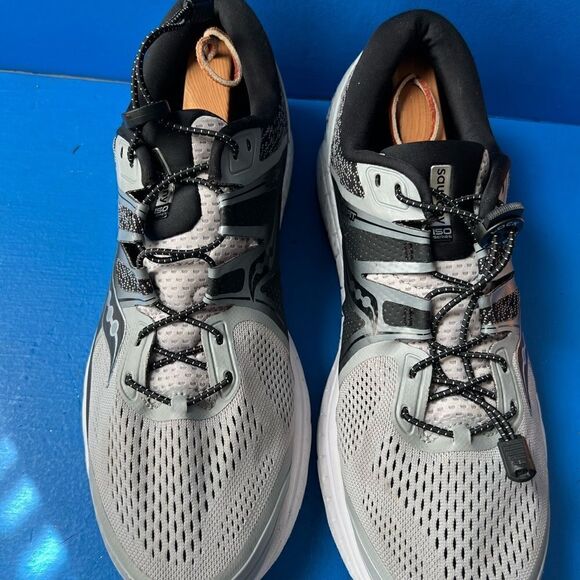 Saucony Mens Omni ISO S20442-2 Gray Black Running Shoes Sneakers Size 12.5 - Picture 4 of 6